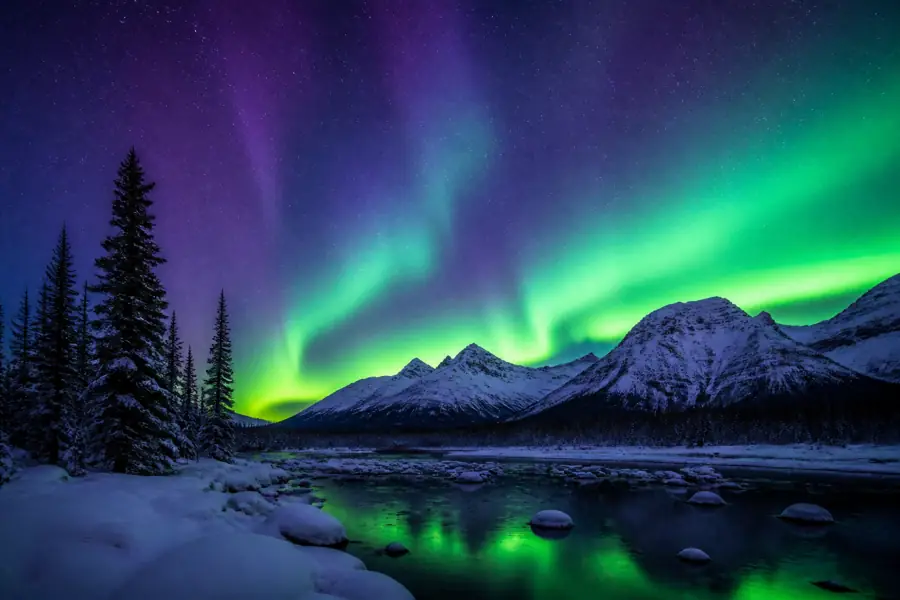 Northern Lights over the Canadian wilderness