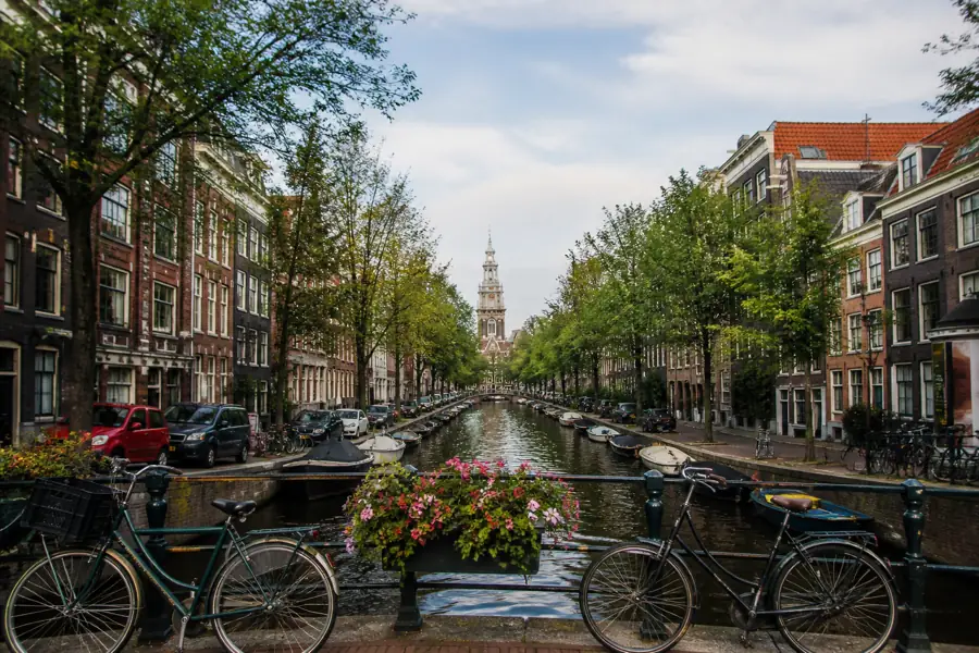 Amsterdam canals and historic houses