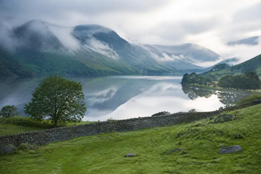 Lake District mountains and water in England