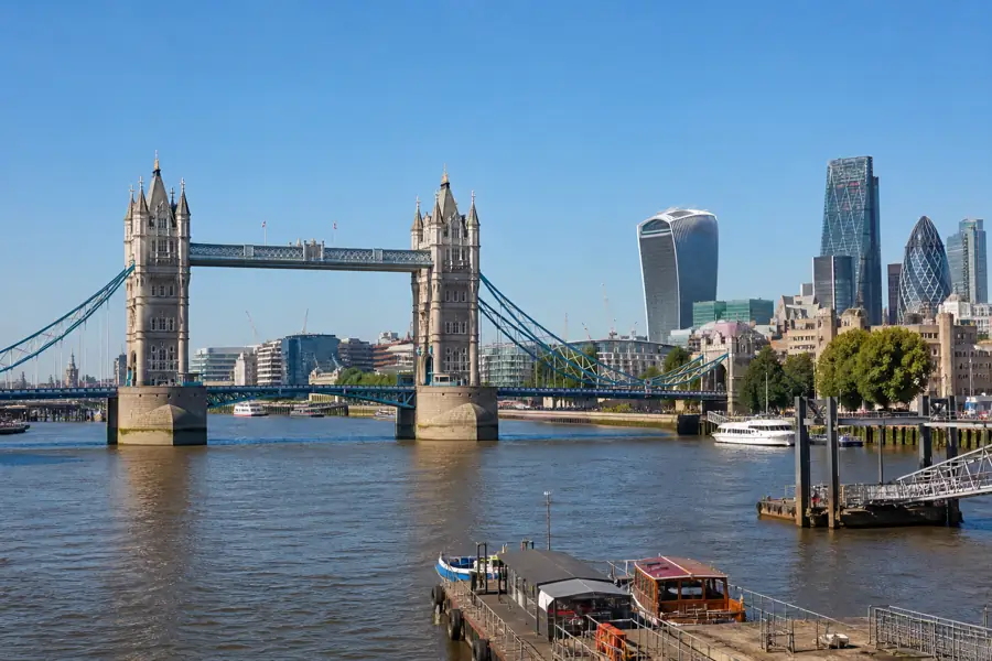 Tower Bridge and the Thames in London